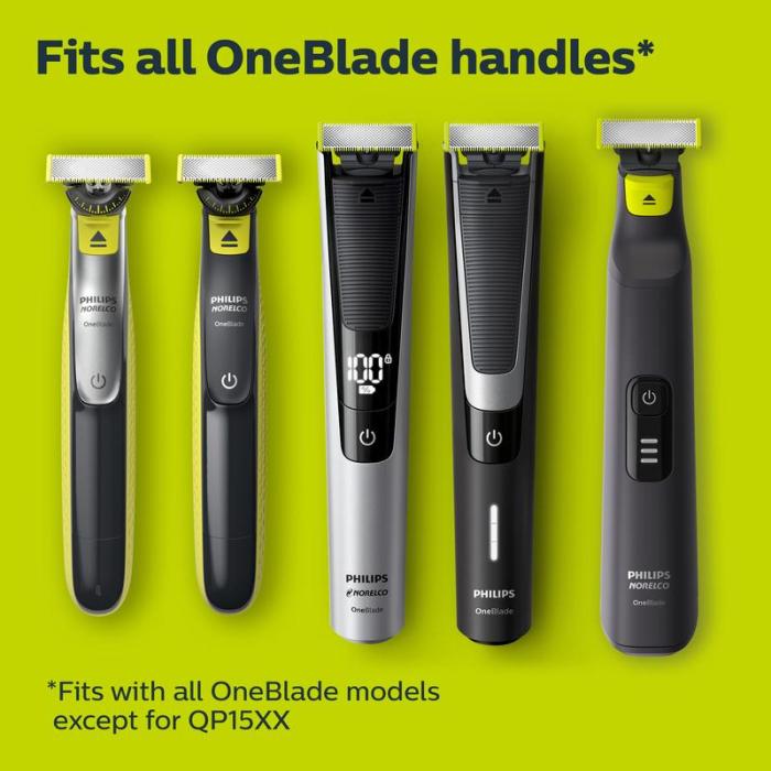 Norelco OneBlade 3-Pack Replacement Blades – Stainless Steel Razor